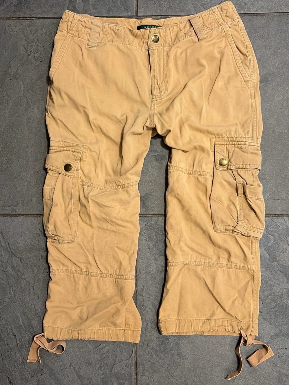 Lauren Ralph Lauren Khaki Cargo Capris